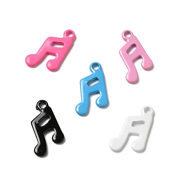 

PandaHall Spray Painted 201 Stainless Steel Charms, Musical Note Charm, Mixed Color, 12x7.5x1mm, Hole: 1.2mm 201 Stainless Steel Musical..., Multicolor