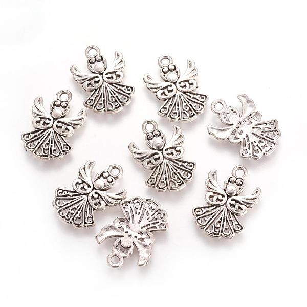 

PandaHall Tibetan Style Alloy Pendants, Cadmium Free & Lead Free, Angel, Antique Silver, 20x14x1mm, Hole : 1.5mm Alloy Angel & Fairy