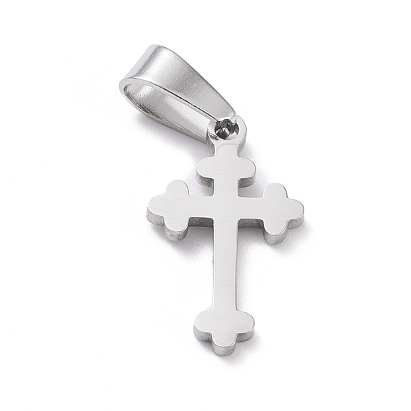 

PandaHall 304 Stainless Steel Pendants, Laser Cut, Cross, Stainless Steel Color, 19x11.5x1.5mm, Hole: 3.5x7mm 304 Stainless Steel Cross