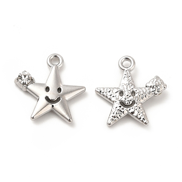 

PandaHall Rack Plating Alloy Rhinestone Pendants, Cadmium Free & Lead Free, Star Charms, Platinum, 16x15.5x3mm, Hole: 1.6mm Alloy+Rhinestone..., Clear