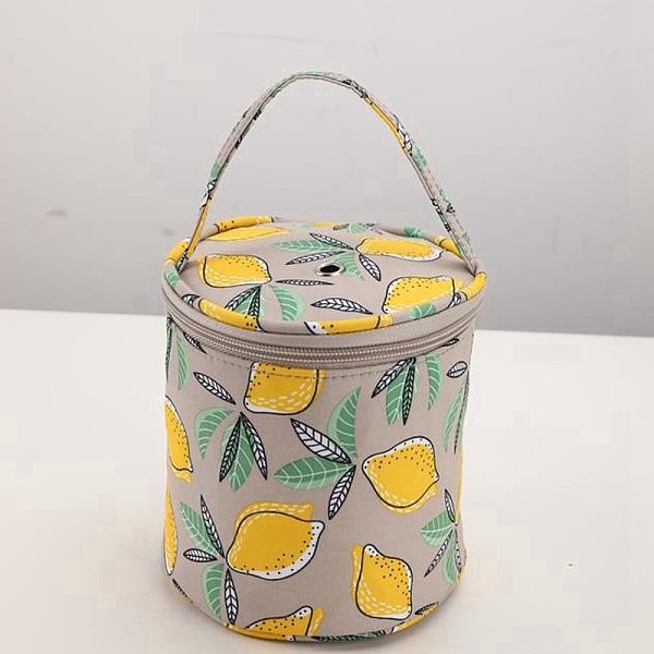 

PandaHall Oxford Zipper Knitting Bucket Bag with Handle, Yarn Storage Organizer, Crochet Hooks & Knitting Needles Bag, Lemon, 13x14cm Cloth..., Yellow