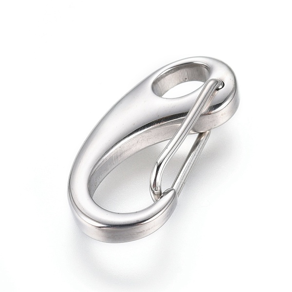 

PandaHall 304 Stainless Steel Keychain Clasp Findings, Snap Clasps, Stainless Steel Color, 26x13x4.5mm, Hole: 6x4mm 304 Stainless Steel...