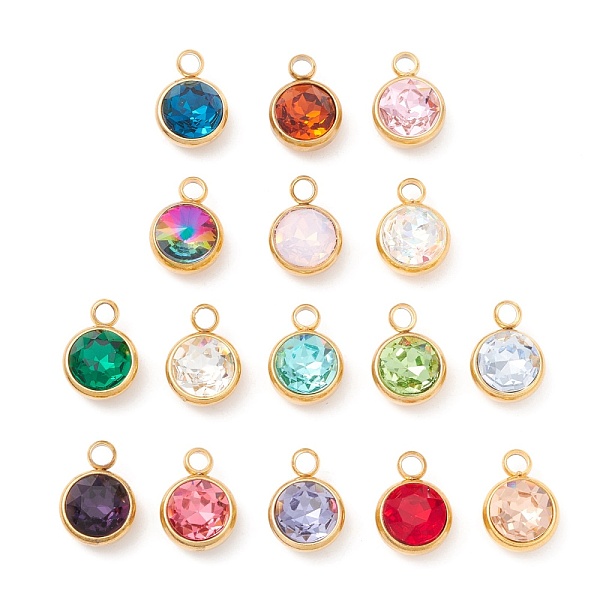 

PandaHall Ion Plating(IP) 304 Stainless Steel with K9 Glass, Real 18K Gold Plated, Mixed Color, 13.5x10x6.5mm, Hole: 2.5mm 304 Stainless..., Multicolor