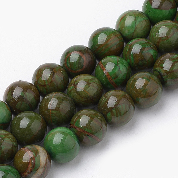 

PandaHall Natural Green Jade Beads Strands, Round, 8mm, Hole: 1mm, about 46pcs/strand, 15.7 inch Green Jade Round