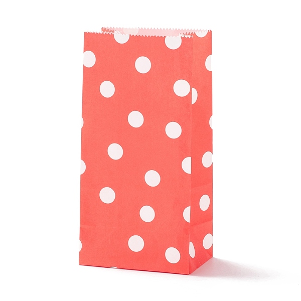 

PandaHall Rectangle Kraft Paper Bags, None Handles, Gift Bags, Polka Dot Pattern, Red, 9.1x5.8x17.9cm Paper Polka Dot Red