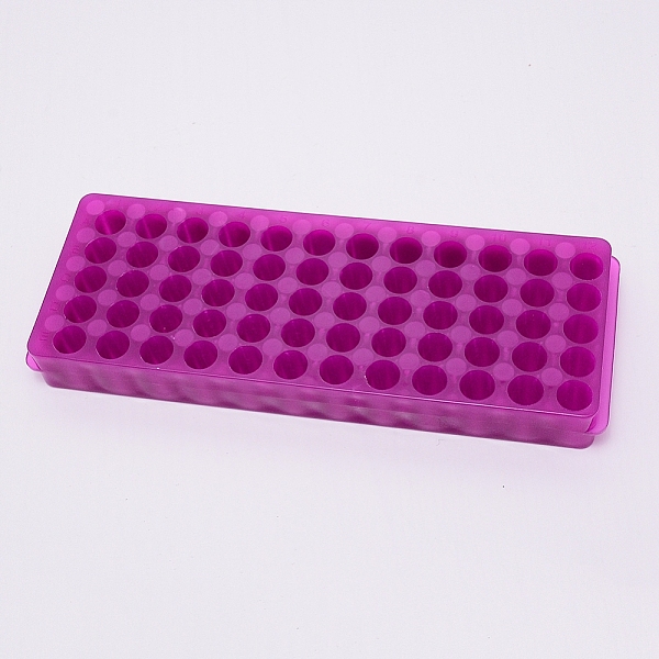 

PandaHall Plastic Display Stands, Test Tube Display Stands, Lab Supplies, Purple, 20.5x7.2x2.3cm, Hole: 8mm and 11mm Plastic Purple
