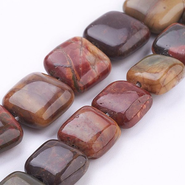 

PandaHall Natural Picasso Stone/Picasso Jasper Beads Strands, Square, 10x10x5mm, Hole: 1mm, about 39pcs/strand, 15.3 inch(39cm) Picasso...
