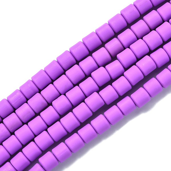 

PandaHall Polymer Clay Bead Strands, Column, Plum, 5~7x6mm, Hole: 1.5~2mm, about 61~69pcs/strand, 15.74 inch Polymer Clay Column Purple
