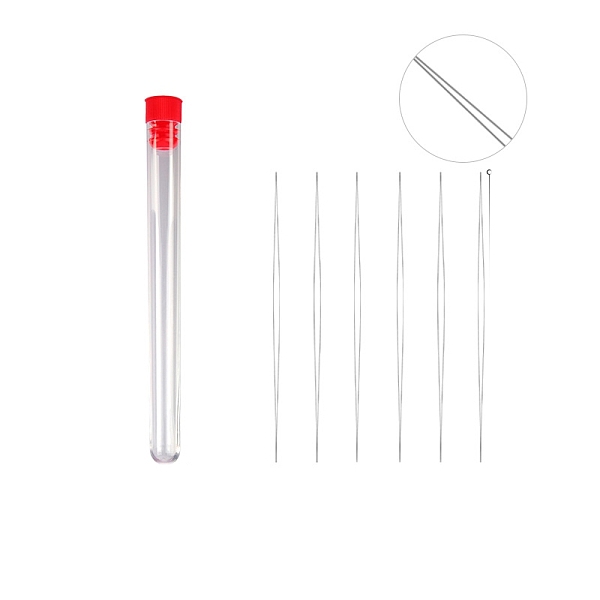 

PandaHall Stainless Steel Collapsible Big Eye Beading Needles, Seed Bead Needle, with Storage Tube, Red, 76~108x13mm, 7pcs/set Stainless...