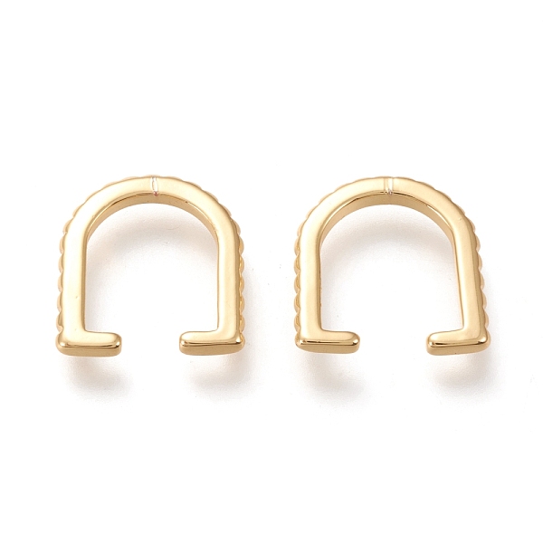 

PandaHall Brass Cuff Earrings, U Shape, Real 18K Gold Plated, 15.5x15x2mm Brass