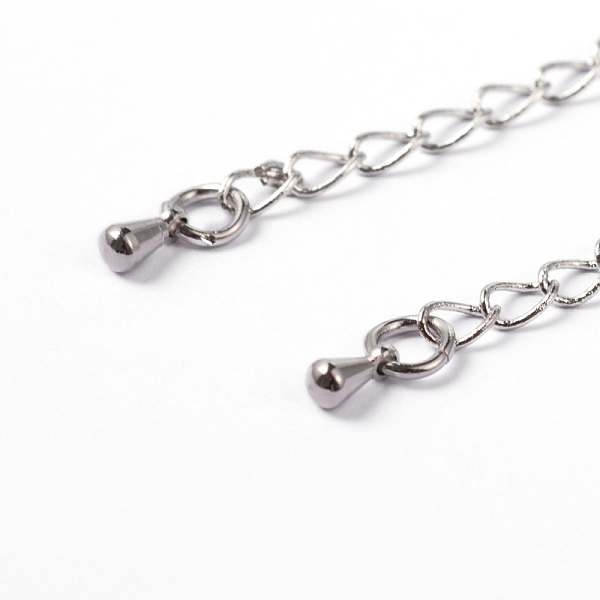

PandaHall Brass Chain Extender, with Clasp & Clip Ends Set, Lobster Claw Clasp and Cord Crimp, Nickel Free, Platinum, Chain: 50x3.5mm, Hole...