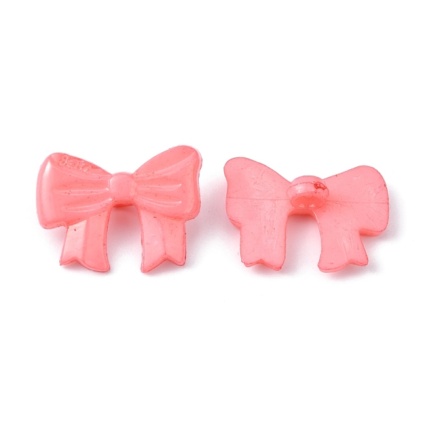 

PandaHall Bowknot Buttons, ABS Plastic Button, Pink, 26mm, Hole: 3mm, about 200pcs/bag Plastic Bowknot Pink