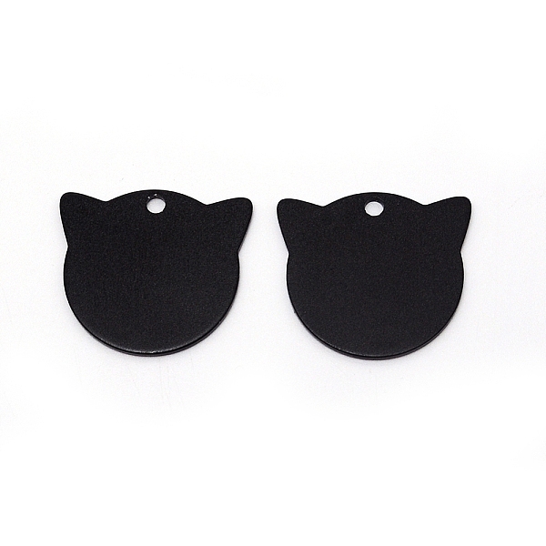 

PandaHall Aluminum Blank Pendants, Cat, Black, 28x31x1.5mm, Hole: 3mm Aluminum Cat Shape Black