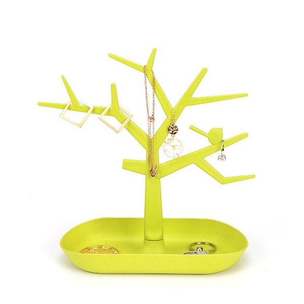 

PandaHall PP Plastic Jewelry Storage Dish Plastic Ring Holder, Tree Shape Display Trinket Dish, for Earrings Necklace Bracelet Organizer...