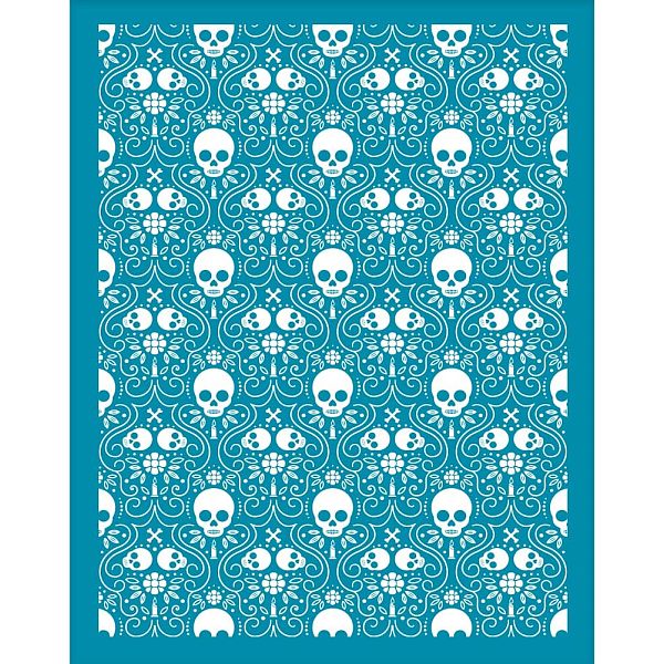 

PandaHall Silk Screen Printing Stencil, for Painting on Wood, DIY Decoration T-Shirt Fabric, Skull Pattern, 100x127mm Nylon Skull Cyan