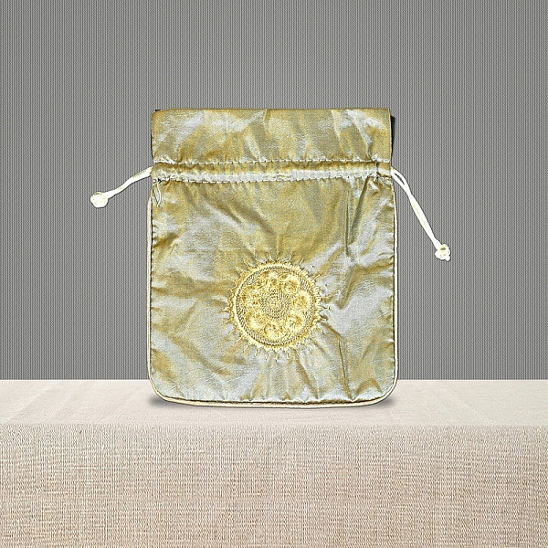 

PandaHall Chinese Style Brocade Drawstring Gift Blessing Bags, Jewelry Storage Pouches for Wedding Party Candy Packaging, Rectangle with...