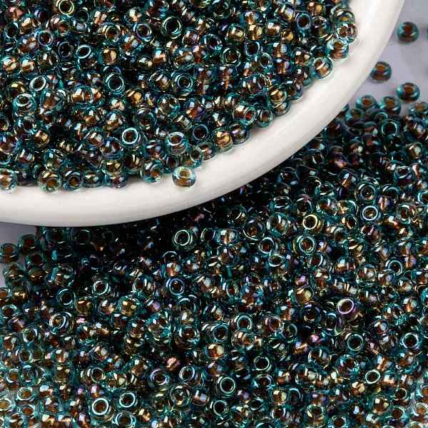 

PandaHall MIYUKI Round Rocailles Beads, Japanese Seed Beads, (RR3746), 8/0, 3mm, Hole: 1mm, about 2111~2277pcs/50g Glass Brown