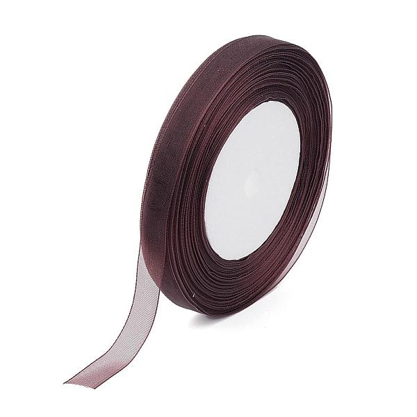 

PandaHall Sheer Organza Ribbon, DIY Material for Ribbon, Coconut Brown, 1/2 inch(12mm), 500yards(457.2m) Polyester None Brown