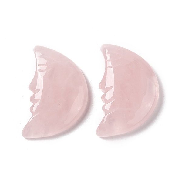 

PandaHall Natural Rose Quartz Cabochons, Moon, 35x22.5x7mm Rose Quartz Moon
