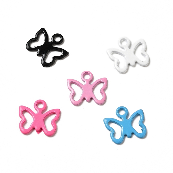 

PandaHall Spray Painted 201 Stainless Steel Charms, Butterfly Charm, Mixed Color, 9x10x0.5mm, Hole: 1.2mm 201 Stainless Steel Butterfly..., Multicolor