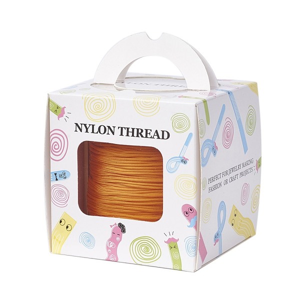 

PandaHall Nylon Thread with One Nylon Thread inside, Stronger than NWIR-R006- Series, Dark Orange, 1.5mm, about 120.29 yards(110m)/roll...