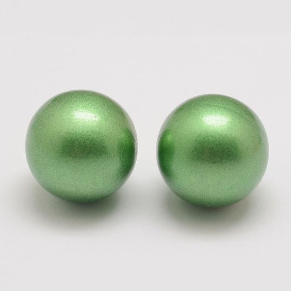 

PandaHall Brass Chime Ball Beads Fit Cage Pendants, No Hole, Dark Sea Green, 16mm Brass Round Green
