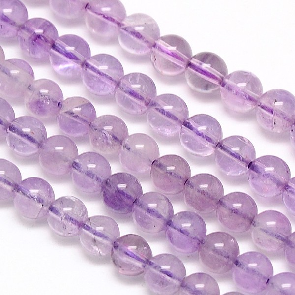 

PandaHall Natural Amethyst Round Bead Strands, Grade A, 6mm, Hole: 1mm, about 66pcs/strand, 15.7 inch Amethyst Round Purple