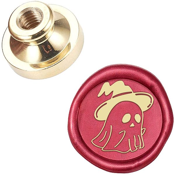 

PandaHall CRASPIRE Wax Seal Stamp Head Ghost Removable Sealing Brass Stamp Head for Creative Gift Envelopes Invitations Cards Decoration...