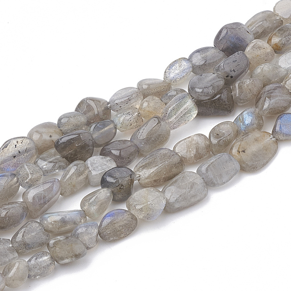 

PandaHall Natural Labradorite Beads Strands, Tumbled Stone, Nuggets, 2~19x3~8x2~7mm, Hole: 1mm, about 50~55pcs/strand, 15.55 inch...