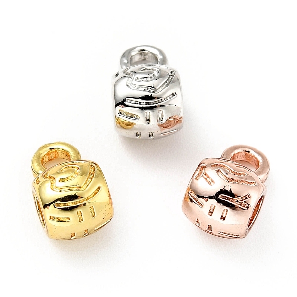 

PandaHall Rack Plating Brass Tube Bails, Barrel Loop Bail Beads, Cadmium Free & Lead Free, Long-Lasting Plated, Mixed Color, 9x5.5x6mm, Hole...