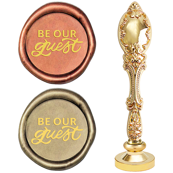 

PandaHall DIY Scrapbook, Brass Wax Seal Stamp and Alloy Handles, Word, 103mm, Stamps: 2.5x1.45cm Alloy