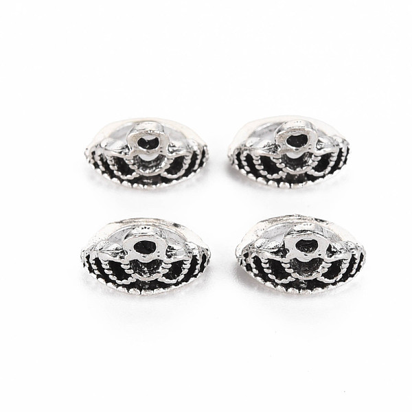

PandaHall Tibetan Style Alloy Tube Bails, Loop Bails, Cadmium Free & Lead Free, Crown, Antique Silver, 9x11x11mm, Hole: 1.4mm, about...