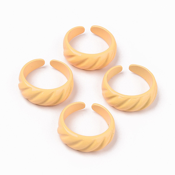 

PandaHall Spray Painted Alloy Cuff Rings, Open Rings, Cadmium Free & Lead Free, Orange, US Size 7 1/4(17.5mm) Alloy Orange