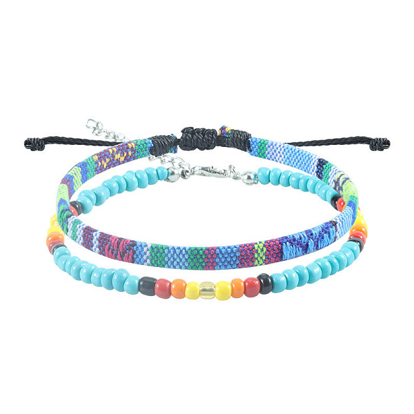 

PandaHall Rice Bead Woven Bracelet Fibre
