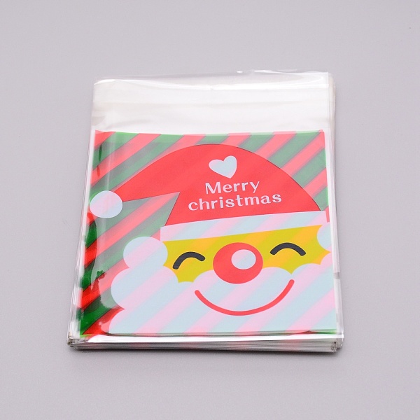 

PandaHall Rectangle OPP Self-Adhesive Cookie Bags, for Baking Packing Bags, Christmas Goodie Bags, Santa Claus, 138x104x0.2mm Plastic Santa...