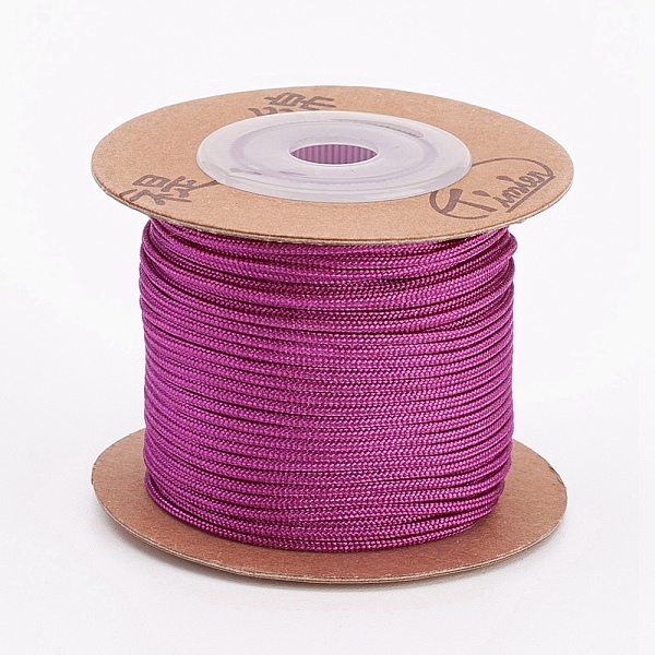 

PandaHall Nylon Cords, String Threads Cords, Round, Medium Violet Red, 1.5mm, about 27.34 yards(25m)/roll Nylon