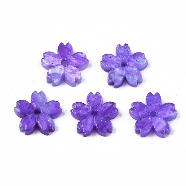

PandaHall Opaque Acrylic Beads, Sakura, Blue Violet, 10.5x11x2mm, Hole: 1.2mm Acrylic Flower