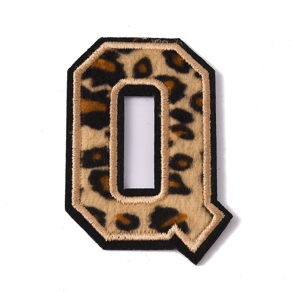 

PandaHall Polyester Computerized Embroidery Cloth Iron On Sequins Patches, Leopard Print Pattern Stick On Patch, Costume Accessories..., Gold