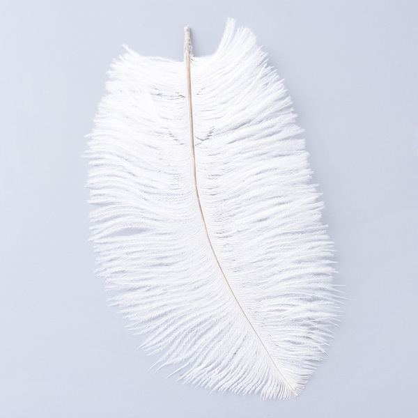 

PandaHall Ostrich Feather Costume Accessories, Dyed, White, 15~20cm Feather Feather White