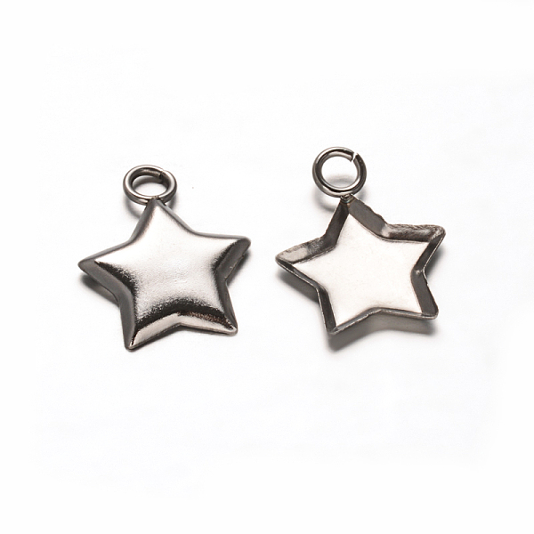 

PandaHall Star 201 Stainless Steel Pendant Cabochon Settings, Plain Edge Bezel Cups, Stainless Steel Color, Tray: 11x11mm, 16x13x2mm, Hole...