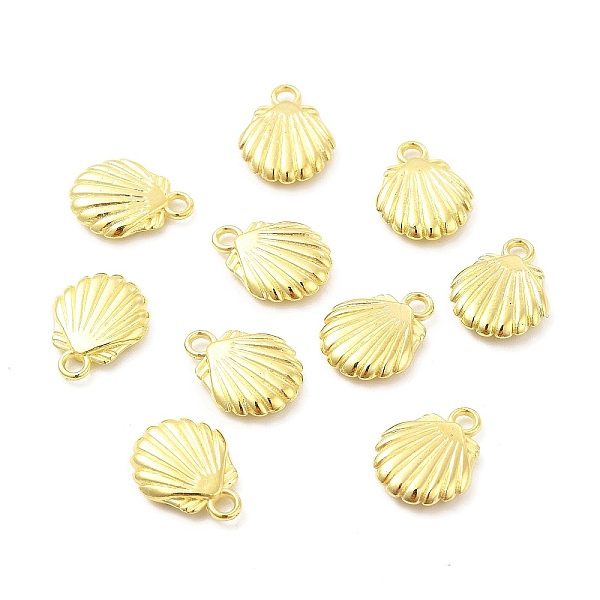 

PandaHall CCB Plastic Pendants, Shell, Golden, 19x15x4mm, Hole: 2.5mm Plastic Shell Shape