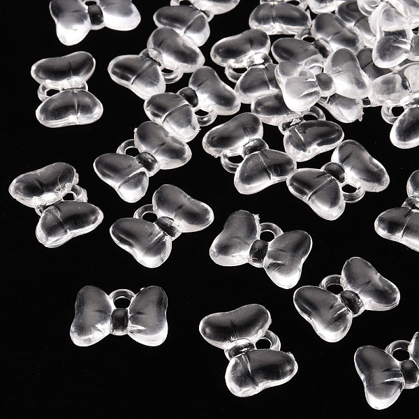 

PandaHall Transparent Acrylic Pendants, Bowknot, Clear, 13.5x18x5.5mm, Hole: 2.5mm, about 625pcs/500g Acrylic Bowknot Clear