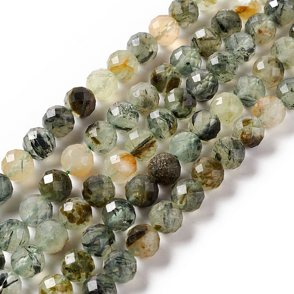 

PandaHall Natural Prehnite Beads Strands, Faceted, Round, 8mm, Hole: 0.8mm, about 49pcs/strand, 15.16''(38.5cm) Prehnite Round