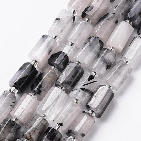 

PandaHall Natural Black Rutilated Quartz Beads Strands, Faceted, Column, 8~11x6~8x5~7mm, Hole: 1mm, about 15~17pcs/strand, 7.28~7.48 inch...