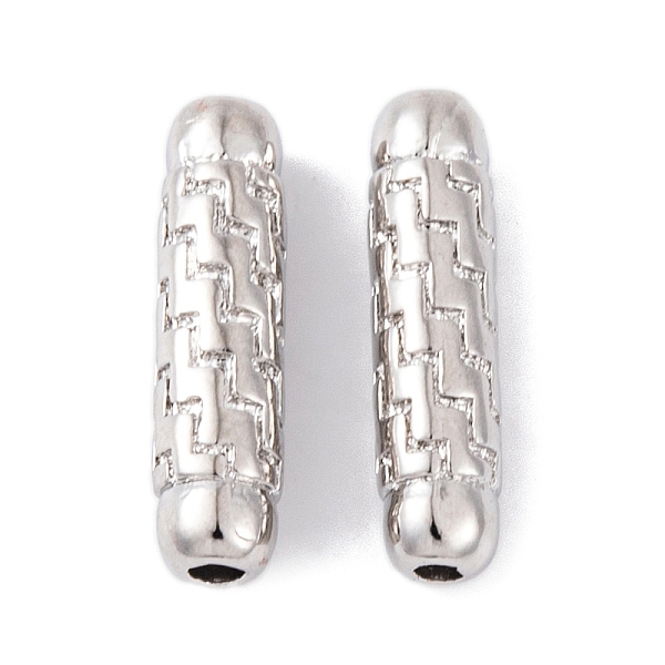 

PandaHall Brass Beads, Column, Platinum, 15x4mm, Hole: 1.5mm Brass Column
