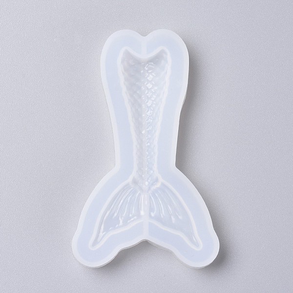 

PandaHall Silicone Molds, Resin Casting Molds, For UV Resin, Epoxy Resin Jewelry Making, Mermaid Tail, White, 9.6x5.9x1.1cm Silicone Fish...