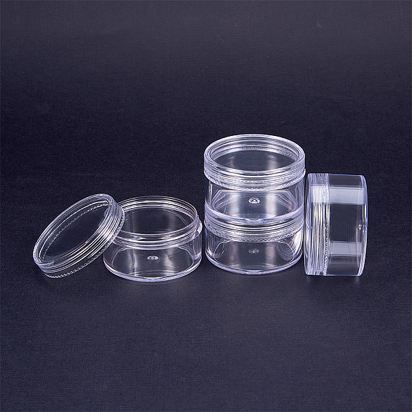 

PandaHall BENECREAT 16 Pack 30ml Empty Clear Plastic Bead Storage Container jar with Rounded Screw-Top Lids for Beads, Nail Art, Glitter...