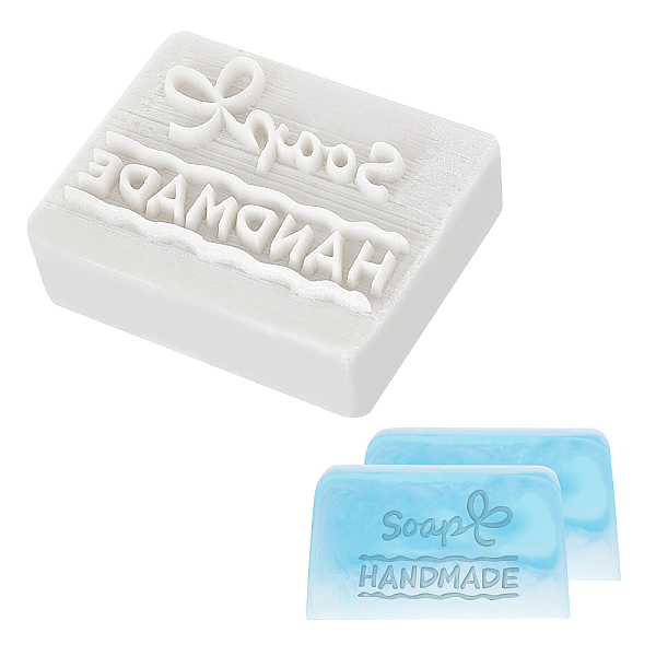 

PandaHall CRASPIRE Soap Mould Stamp Resin Soap Handmade Word Soap Chapter Handmade Stamping Mould Imprint Stamp for DIY Handmade Soap...