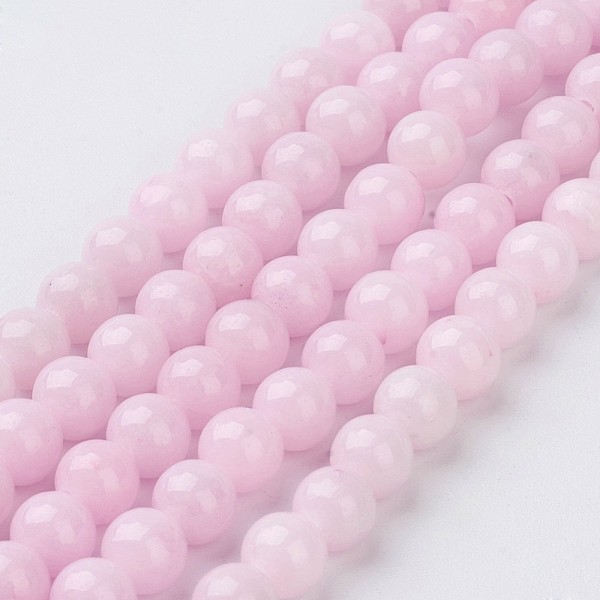 

PandaHall Natural Mashan Jade Round Beads Strands, Dyed, Pearl Pink, 6mm, Hole: 1mm, about 69pcs/strand, 15.7 inch Mashan Jade Round Pink