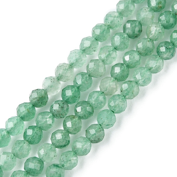 

PandaHall Natural Green Aventurine Beads Strands, Faceted, Round, 3~3.5mm, Hole: 0.7mm, about 113~116pcs/strand, 15.35~15.55 inch(39~39.5cm)...
